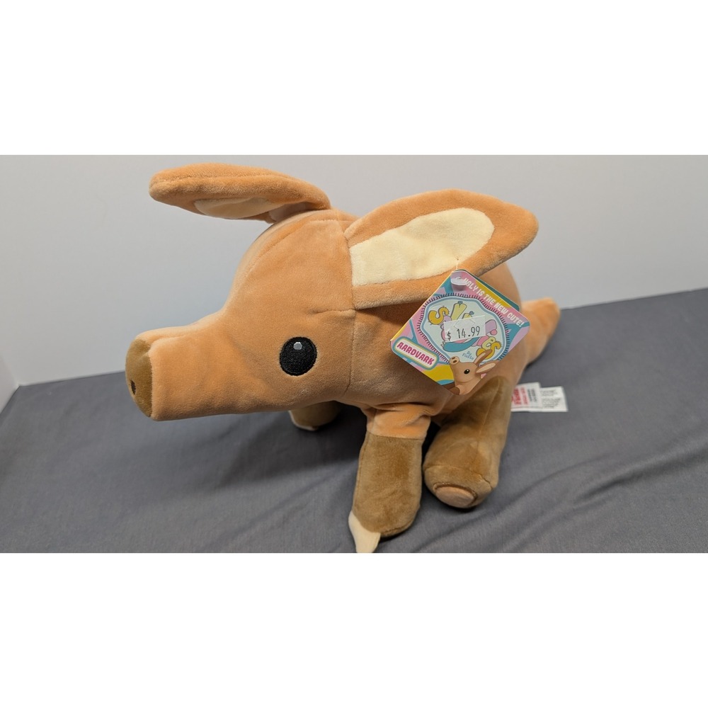 Fiesta Snugglies Aardvark 11" Tan Brown Plush Toy NWT